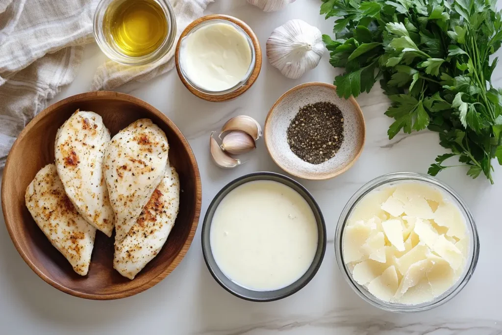 blackened chicken alfredo ingredients