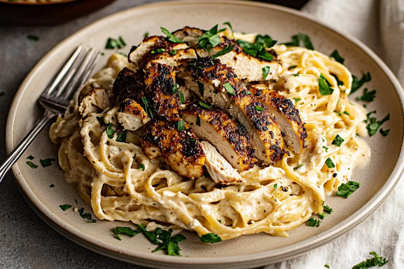 blackened chicken alfredo