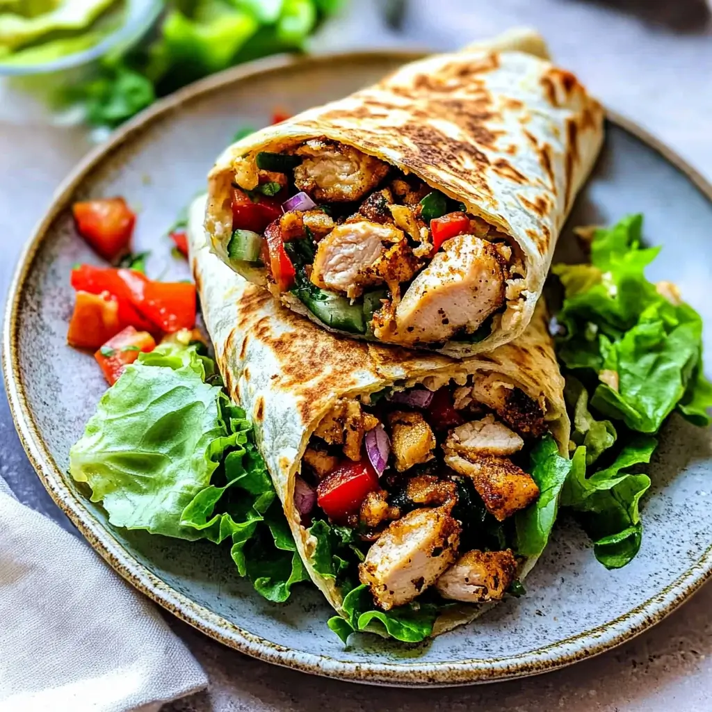 Mediterranean Crispy Chicken Wrap