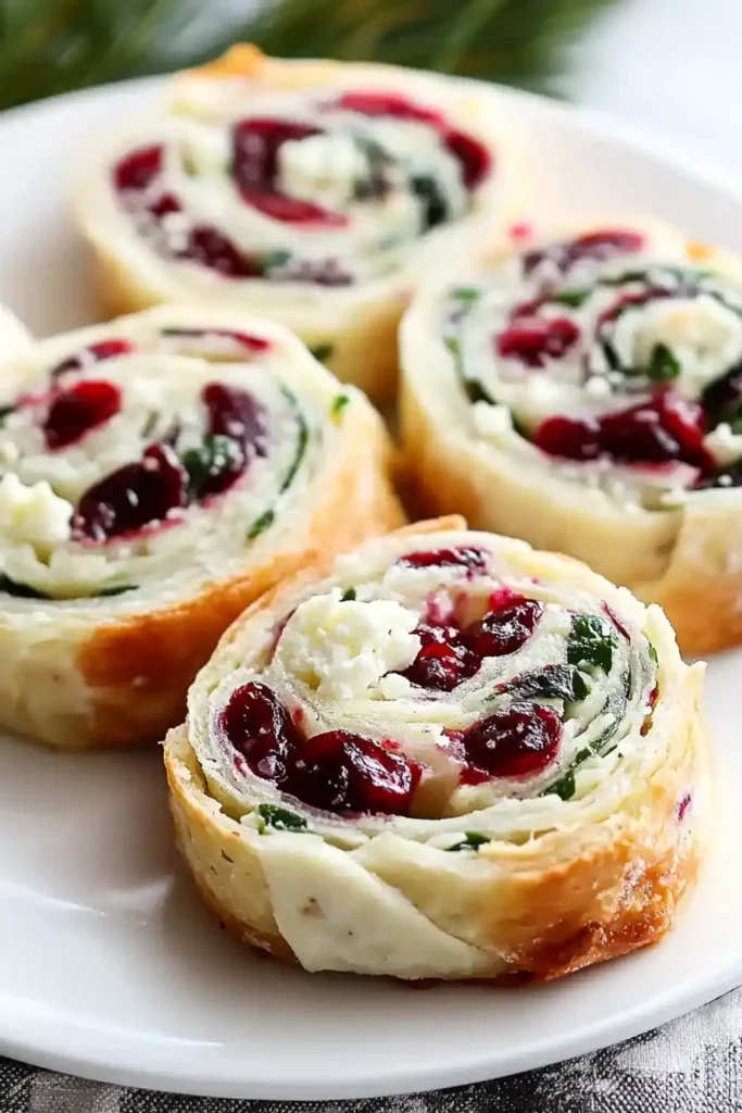 Cranberry Feta Pinwheels