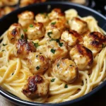 Garlic Butter Chicken Bites with Creamy Parmesan Pasta