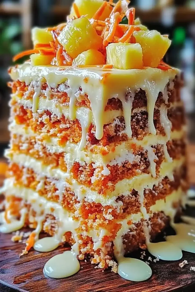 Hawaiian Carrot Pineapple Cake
