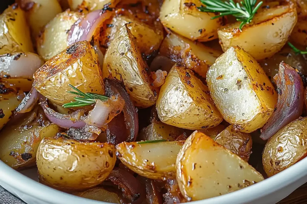 Oven Fried Potatoes and Onions