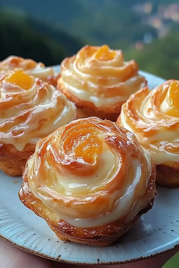 Peach Pie Cruffins