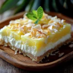 Pineapple Coconut Cheesecake Bars