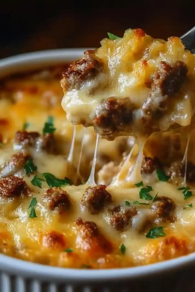 Sausage And Creamy Hashbrown Casserole