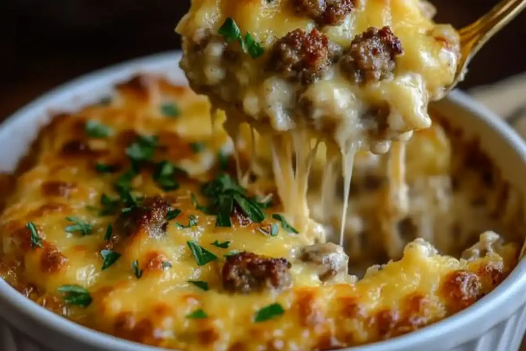 Sausage And Creamy Hashbrown Casserole