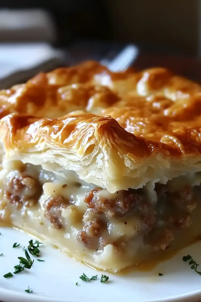 Sausage Gravy Puff Pie