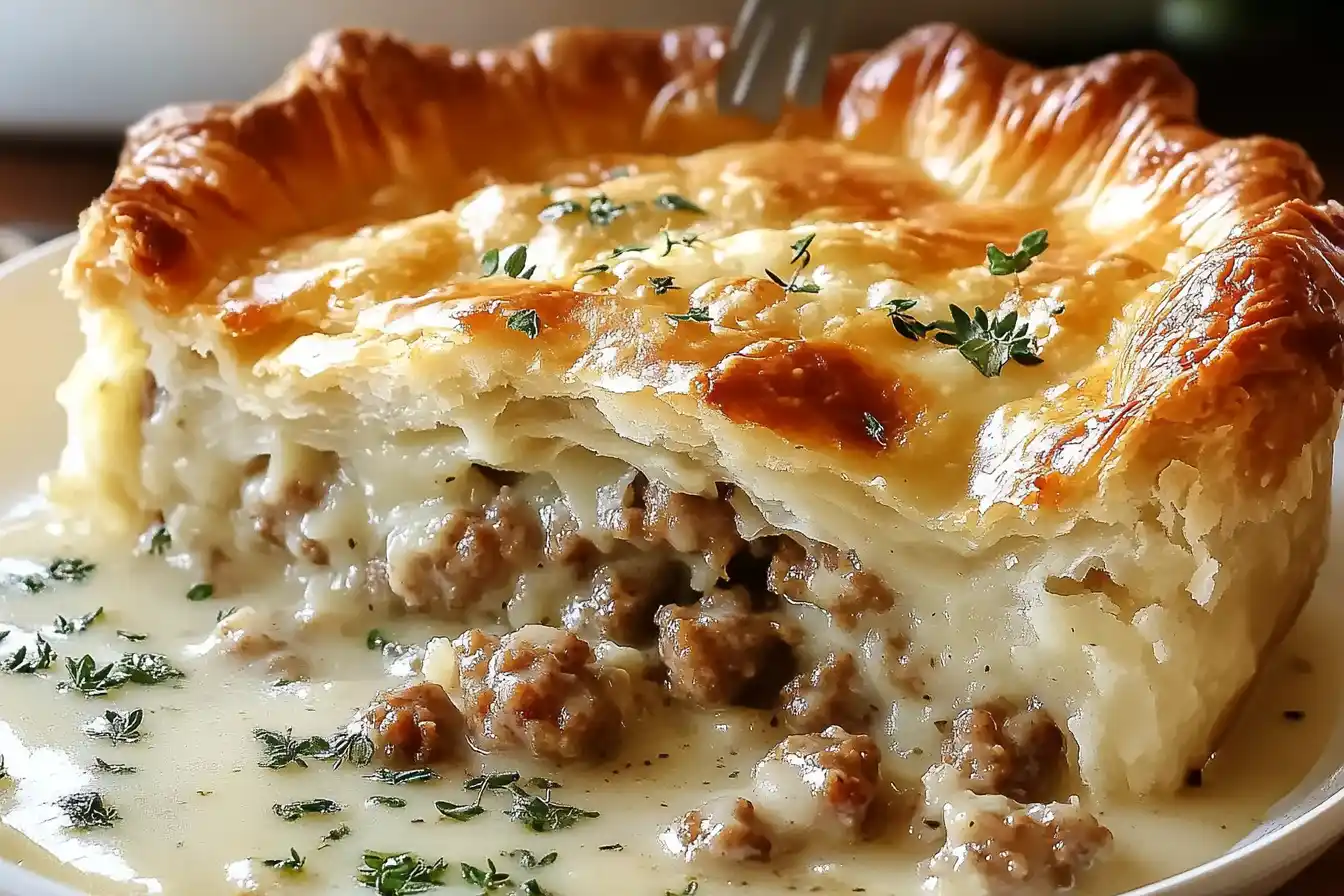 Sausage Gravy Puff Pie
