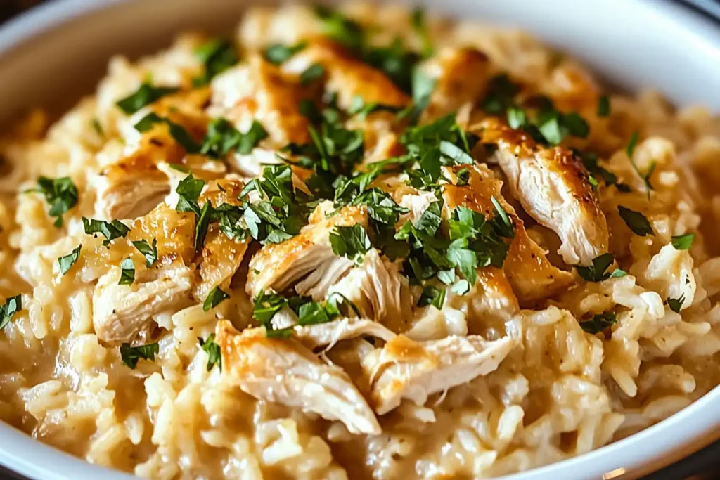 slow cooker crack chicken and rice