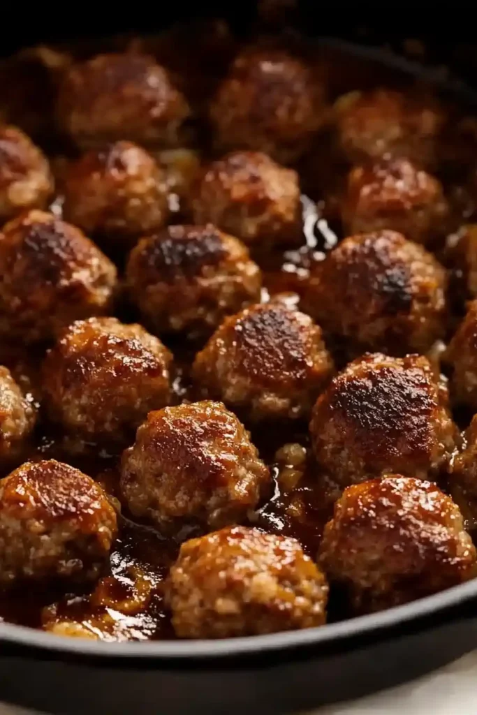 Brown the meatballs
