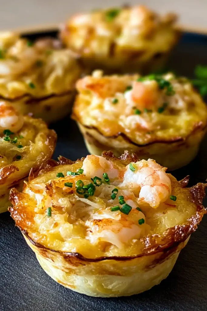 Cheddar Crab and Shrimp Mini Quiches