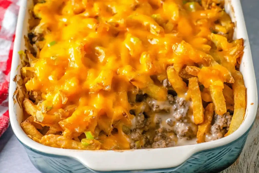 Cheeseburger French Fry Casserole