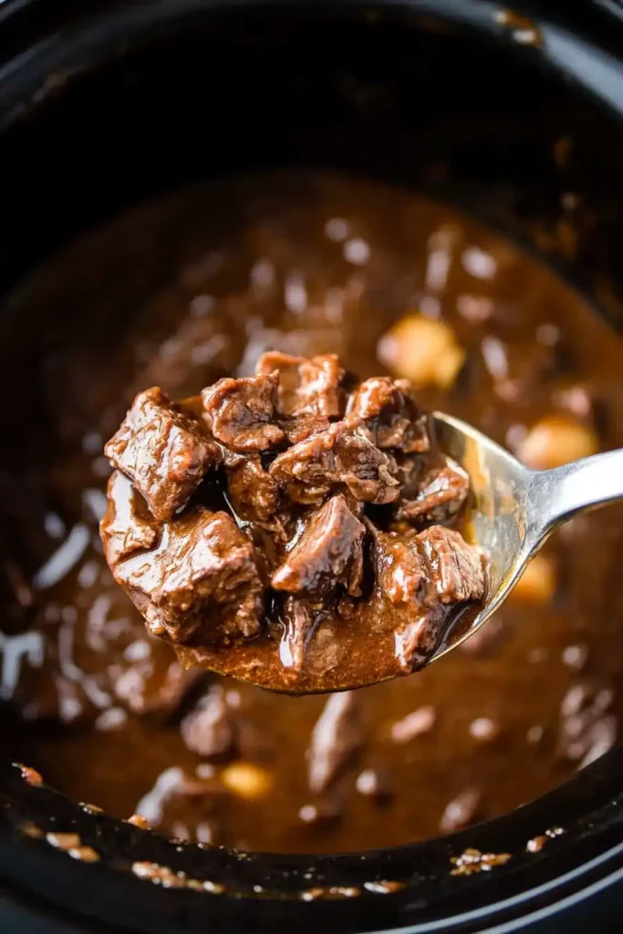 Crockpot Beef Tips and Noodles