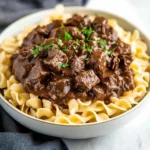 Crockpot Beef Tips and Noodles