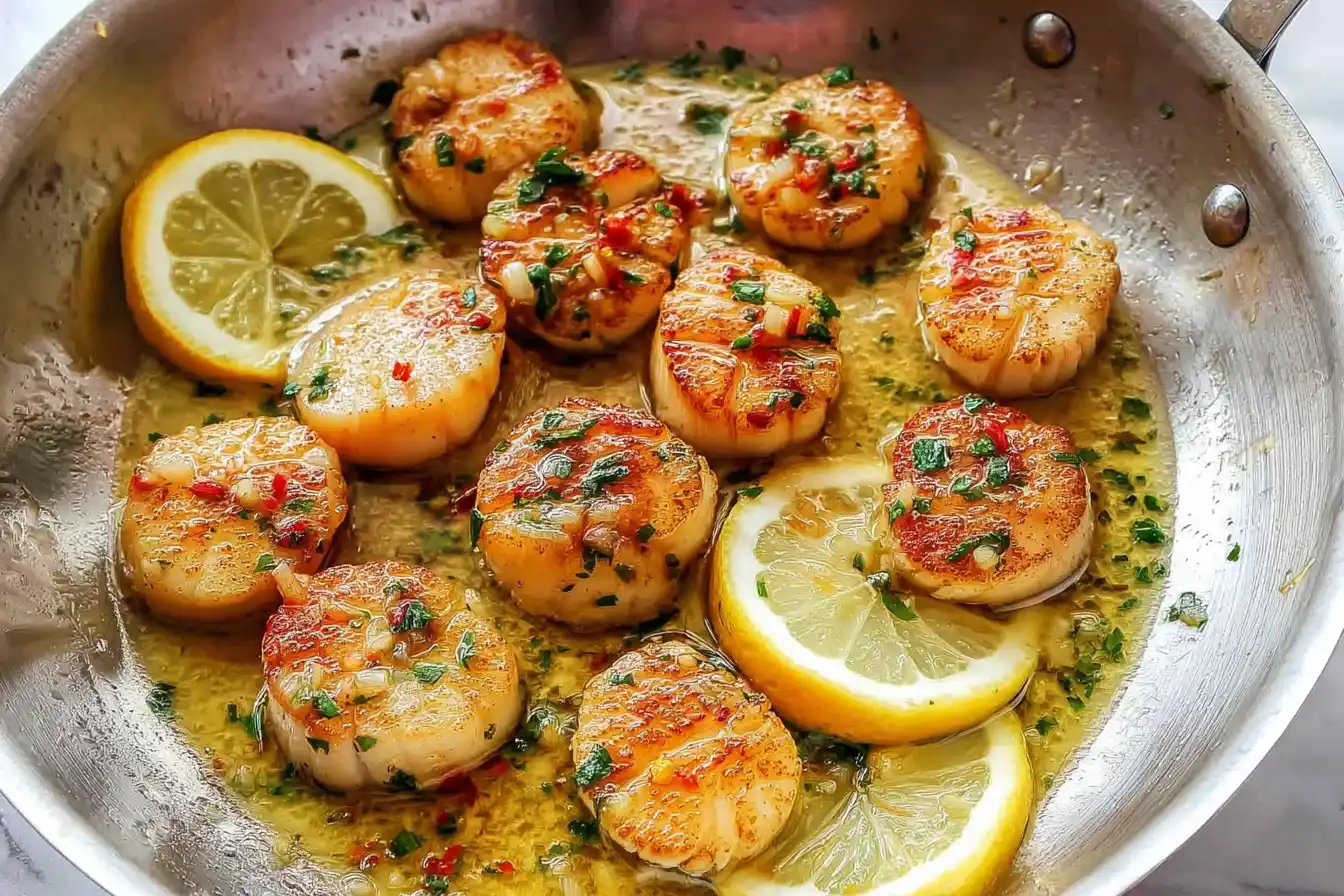 Garlic butter scallops