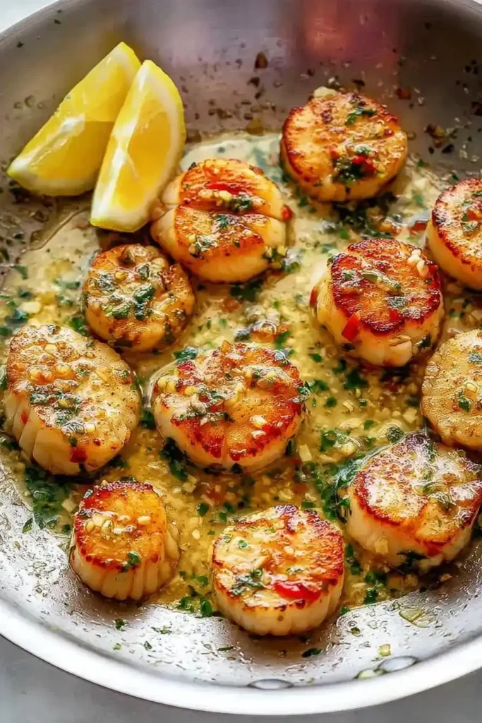 Garlic butter scallops