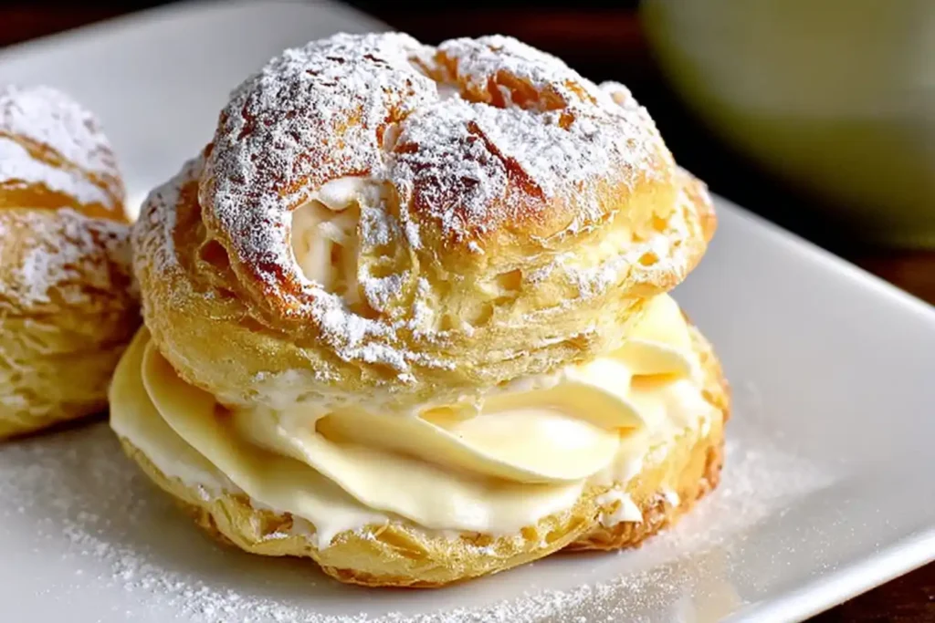 Italian Cream Puffs with Custard Filling