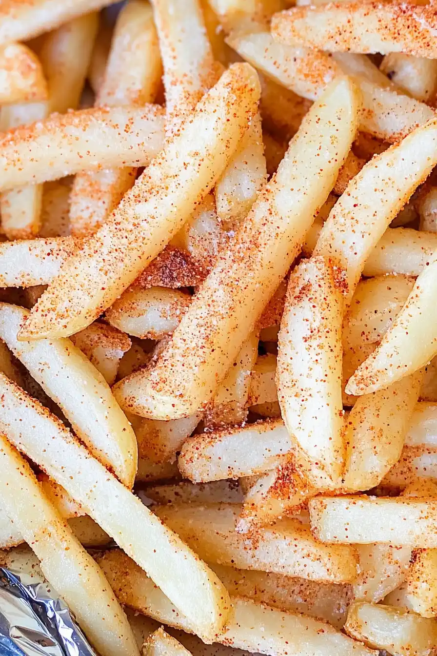 fries sprinkled with the cajun seasoning