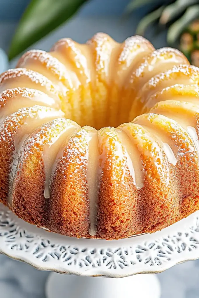 Pineapple Cream Cheese Bundt Cake