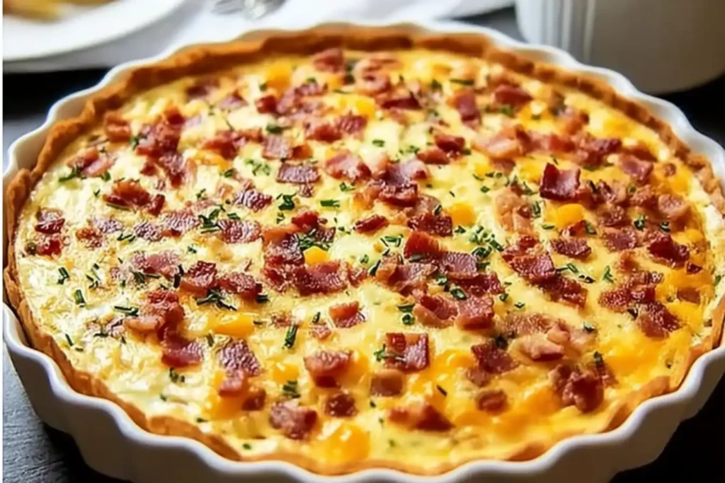 Bacon and Cheese Crustless Quiche