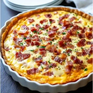 Bacon and Cheese Crustless Quiche