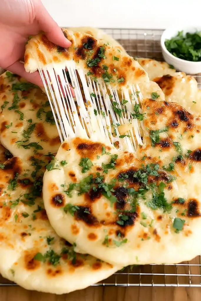 Cheesy Garlic Naan Bread