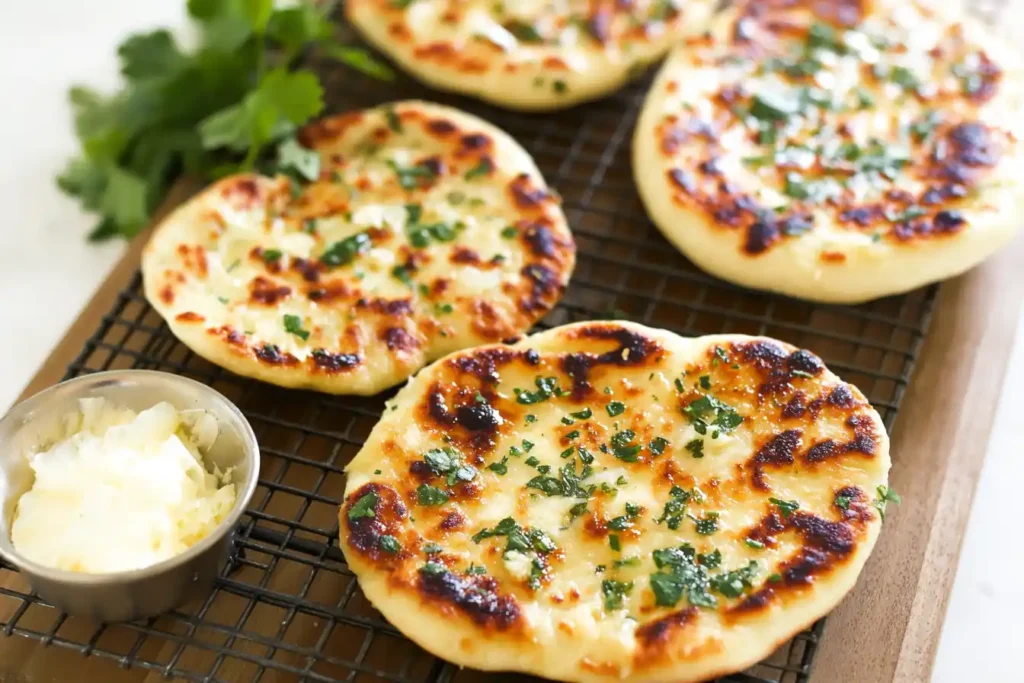 Cheesy Garlic Naan Bread