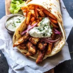 Chicken Gyros with Feta Tzatziki