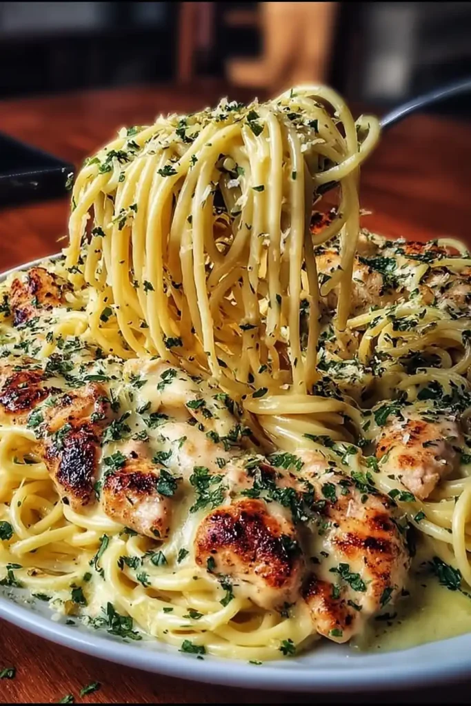 Creamy Cajun Chicken Spaghetti with Garlic Mozzarella Sauce
