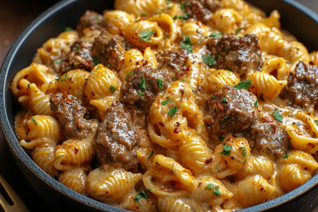 Creamy Paprika Steak Shells