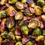 Crispy Honey Mustard Brussels Sprouts with Bacon