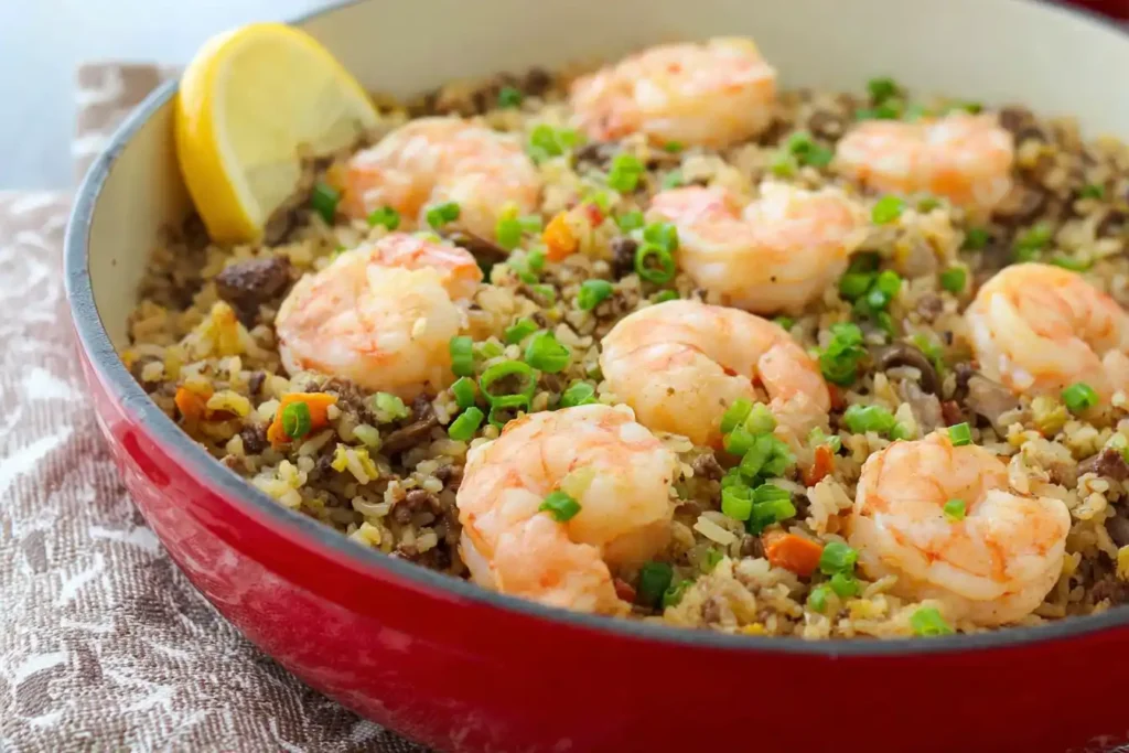 Dirty Rice with Shrimp