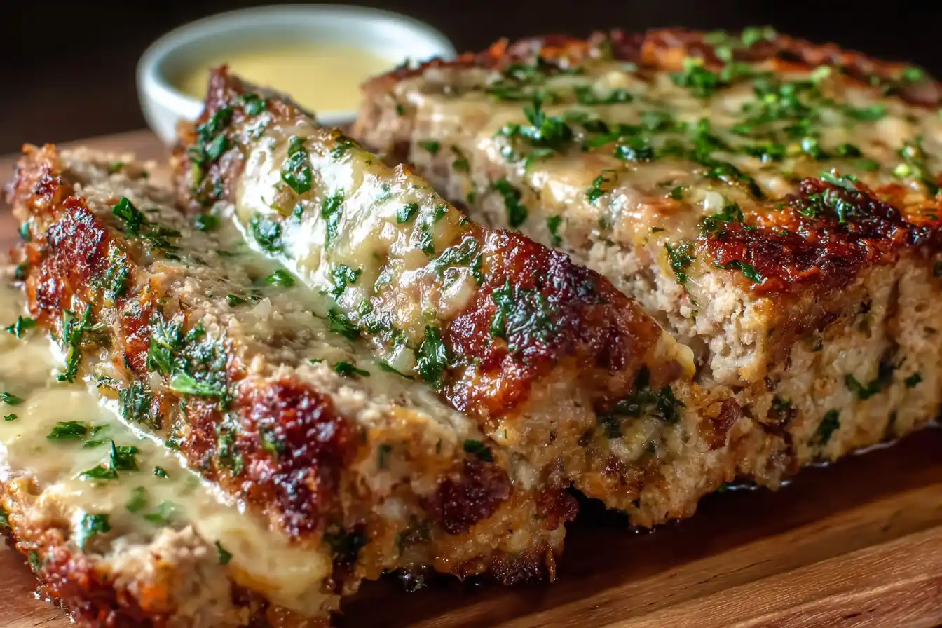 Garlic Parmesan Chicken Meatloaf