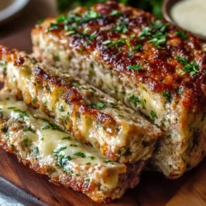 Garlic Parmesan Chicken Meatloaf