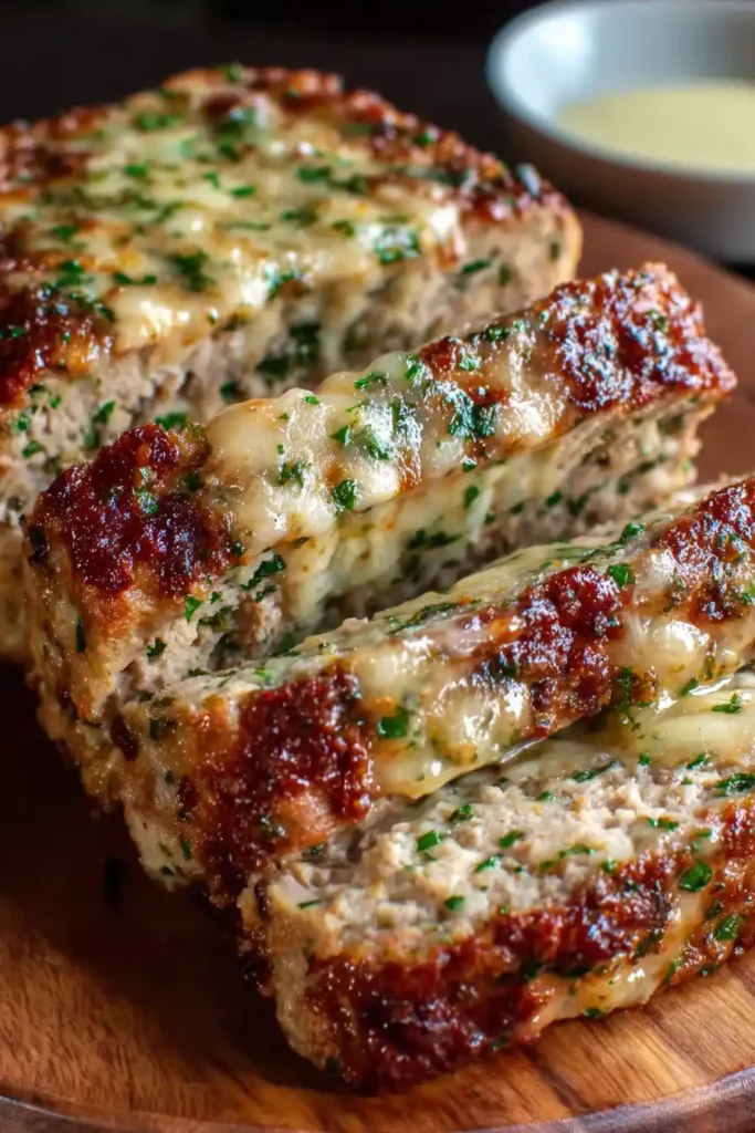 Garlic Parmesan Chicken Meatloaf
