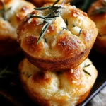 Garlic Rosemary Focaccia Muffins