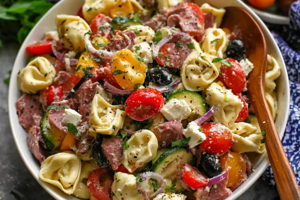 Italian Tortellini and Veggie Pasta Salad