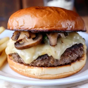 Mushroom Swiss Burger
