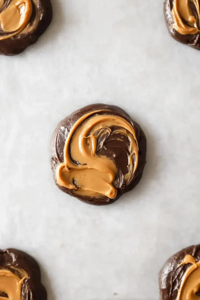 Peanut Butter Swirl Brownie Cookies