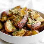 Roasted Garlic Butter Parmesan Potatoes