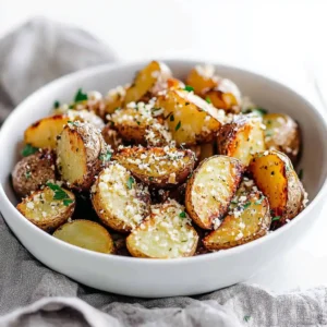 Roasted Garlic Butter Parmesan Potatoes