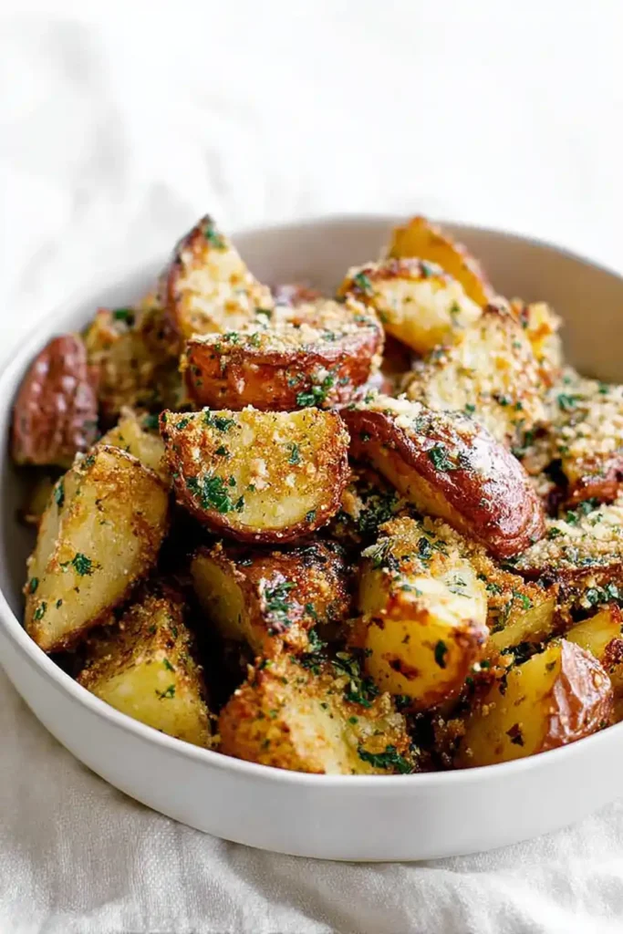 Roasted Garlic Butter Parmesan Potatoes