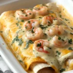 Shrimp Enchiladas with Cream Sauce