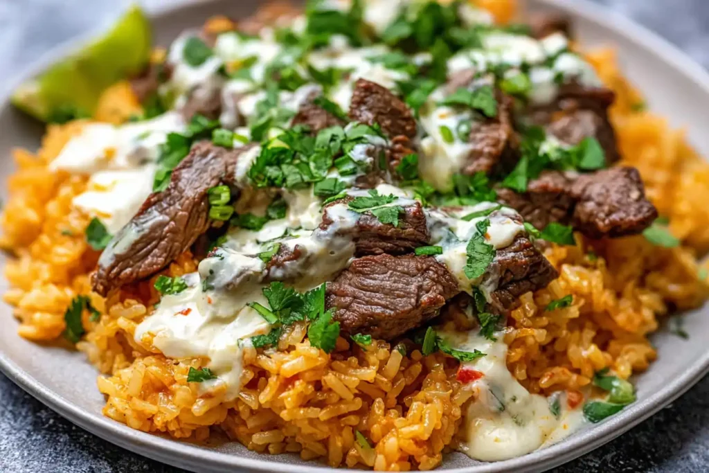 Steak & Queso Rice