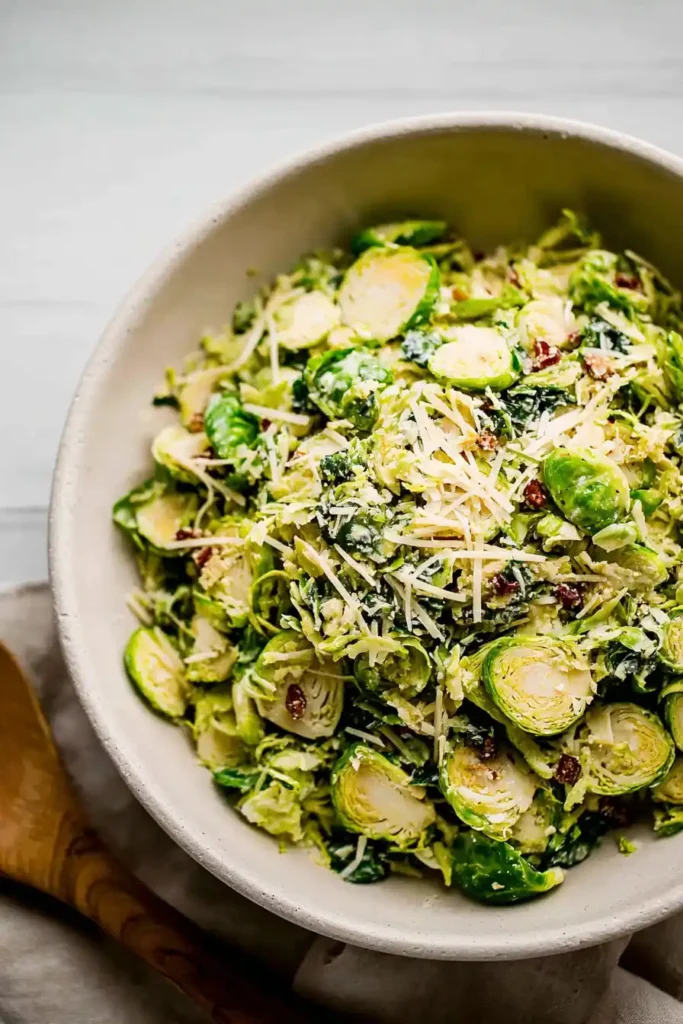 shaved brussel sprout salad