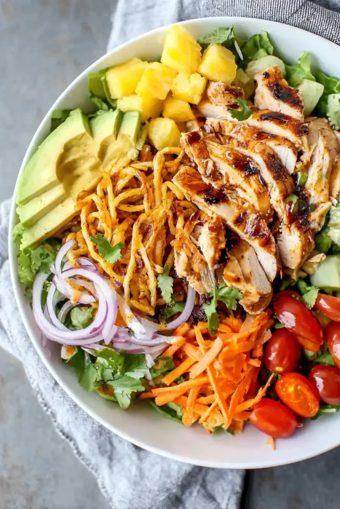 15 minute Hawaiian Chicken Salad Bowl