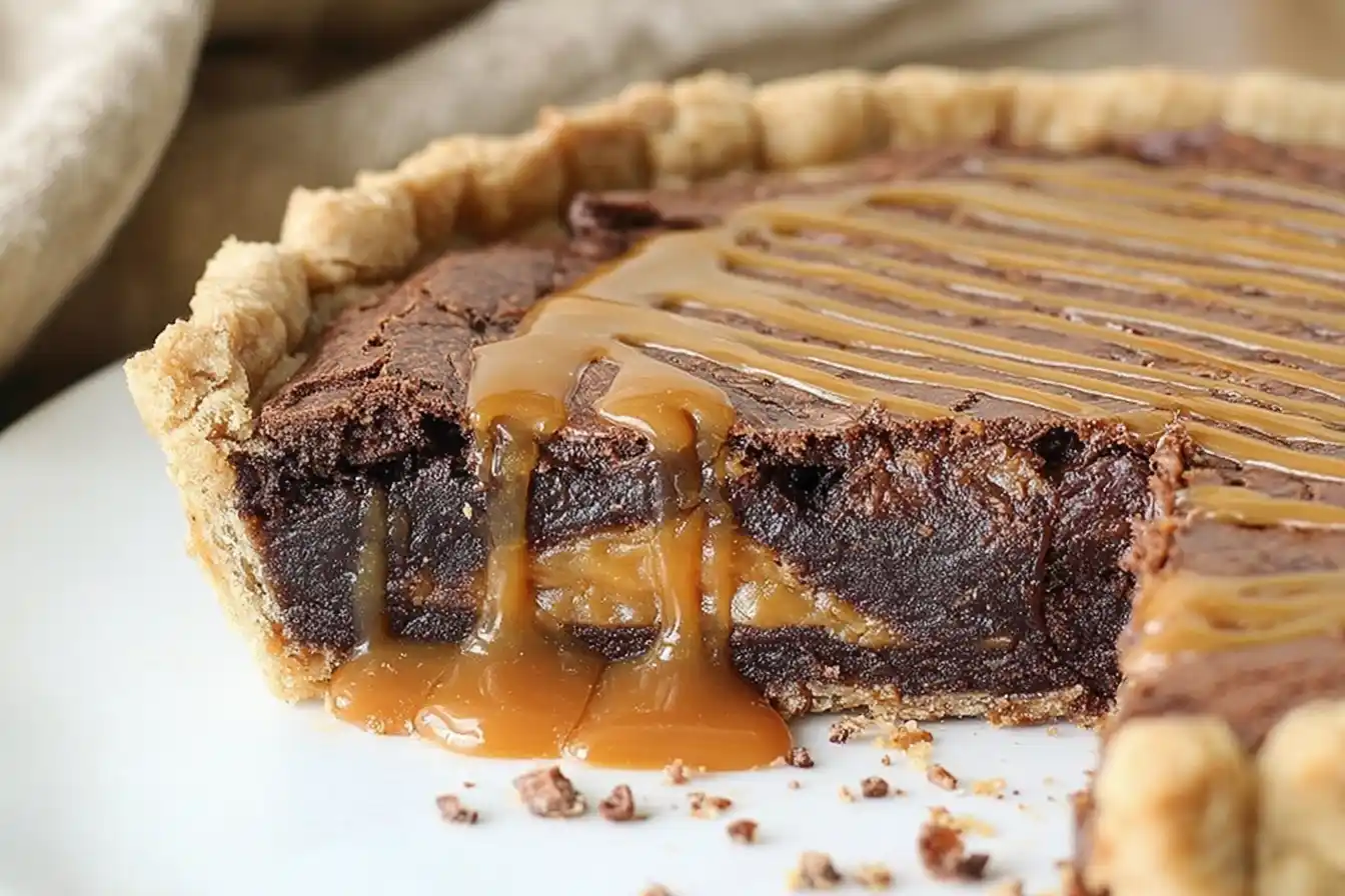 Caramel Brownie Pie