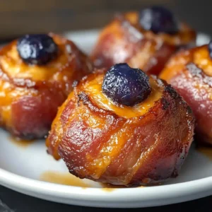 Cheddar Stuffed BBQ Bacon Bombs