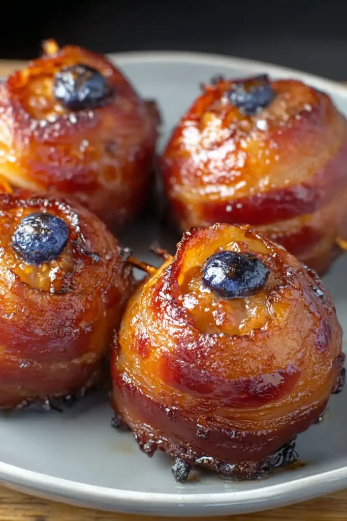 Cheddar Stuffed BBQ Bacon Bombs